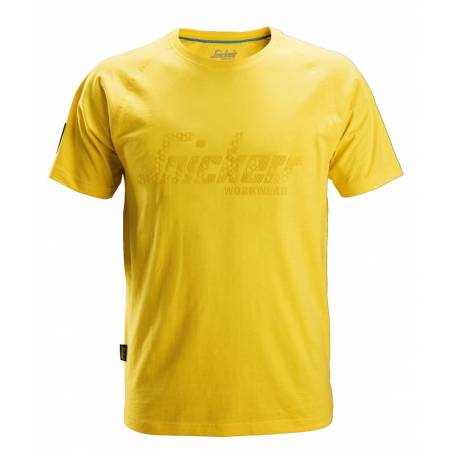 Snickers 2580 T-shirt Logo - żółta-przód