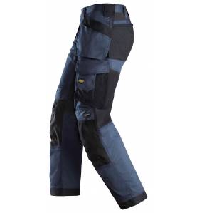 Spodnie Snickers 6251 AllroundWork granatowo-czarne - lewy bok.