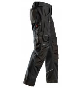 Spodnie Snickers 6314 Canvas+ RuffWork czarne (0404)  - prawy bok.
