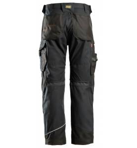 Spodnie Snickers 6314 Canvas+ RuffWork czarne (0404)  - tył.