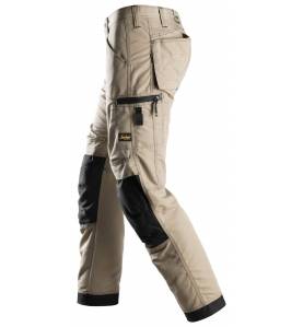 Spodnie robocze do pasa Snickers 6307 LiteWork 37.5® Khaki (Khaki\Black - 2004) - lewy bok.