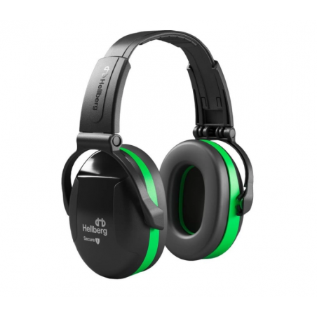 Słuchawki ochronne Hellberg Secure 1 czarno - zielone.