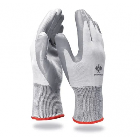 Rękawice robocze nitrylowe marki STRAUSS z linii Flexible.