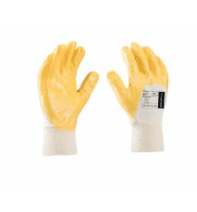 Nitrylowe rękawice robocze HOUSTON Y A4013 ARDON biało - żółte.