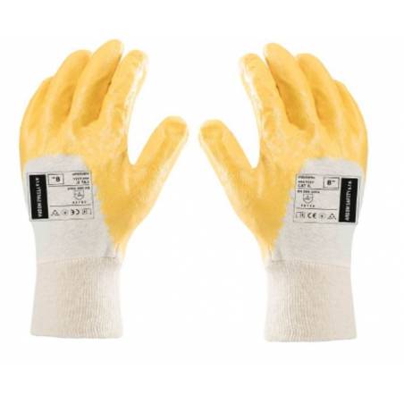 Rękawice robocze nitrylowe HOUSTON Y A4013 ARDON biało - żółte.