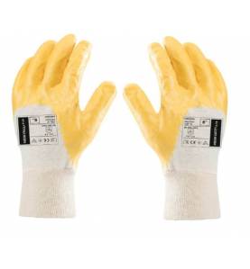 Rękawice robocze nitrylowe HOUSTON Y A4013 ARDON biało - żółte.