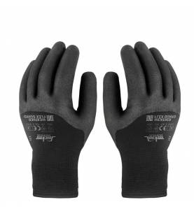 Rękawice robocze zimowe Snickers 9325 pokryte pianką PCW - czarne.
