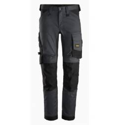 Spodnie Stretch Snickers 6341 AllroundWork, kolor grafitowo-czarny (Steel grey / Black: 5804) - przód.
