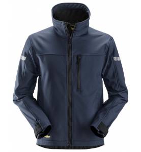 Kurtka softshell Snickers 1200 AllroundWork, kolor granat  Navy\Black: 9504 - przód.