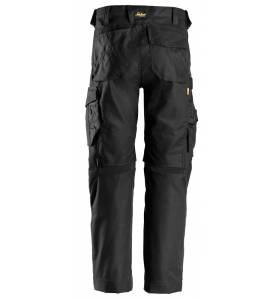 Spodnie Snickers 6324 Canvas+ Stretch AllroundWork - Black\Black - 0404 - tył