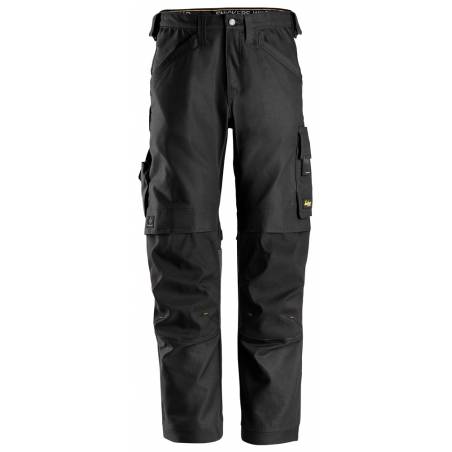 Spodnie Snickers 6324 Canvas+ Stretch AllroundWork - Black\Black - 0404 - przód