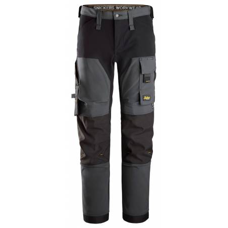 Spodnie Snickers 6375 AllroundWork z 4-kierunkowym stretchem - Steel grey\Black - 5804