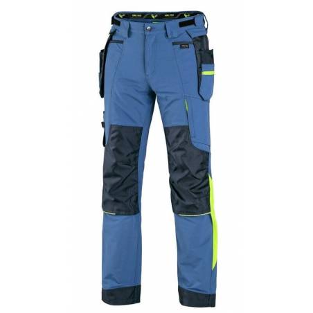 Spodnie robocze do pasa NAOS marki CXS Canis, niebieskie - tył.