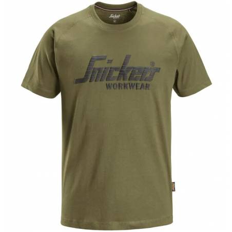 T-shirt Logo Snickers Workwear - Khaki (3100 - Khaki Green)