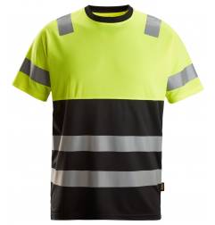 T-shirt odblaskowy EN 20471/1 Snickers 2535 High-Vis żółto - czarny (Black\High Vis Yellow - 0466).