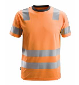 T-shirt odblaskowy Snickers 2530 High-Vis, EN 20471/2 pomarańczowy (Orange - 5500).