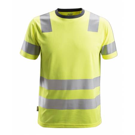 T-shirt odblaskowy Snickers 2530 High-Vis, EN 20471/2 żółty (Yellow - 6600).