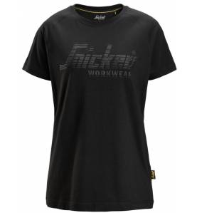 T-shirt damski z logo Snickers Workwear 2597 kolor czarny (Black - 0400).