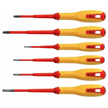 Zestaw śrubokrętów izolowanych VDE Płaskich i Phillips Hultafors (6 szt.)