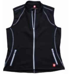 Kamizelka funkcyjna thermo stretch e.s.motion 2020 Engelbert Strauss, kolor czarny / platynowy: 65567 - przód.