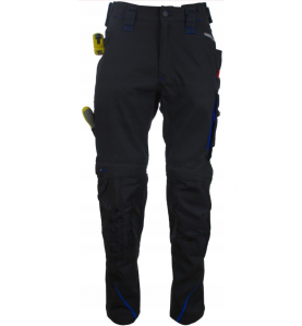 Spodnie do pasa e.s.motion 2020 Engelbert Strauss, kolor grafitowy / niebieski chagall: 65531 - przód.