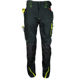 Spodnie do pasa e.s.motion 2020 Engelbert Strauss - czarny /żółty / pomarańczowy ostrzegawczy: 65511.