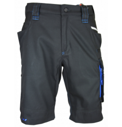 Szorty robocze męskie e.s.motion 2020 Engelbert Strauss - kolor grafitowy / niebieski: 65533 - przód.