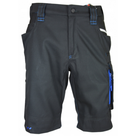 Szorty robocze męskie e.s.motion 2020 Engelbert Strauss - kolor grafitowy / niebieski: 65533 - przód.