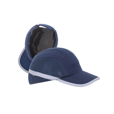 Czapka ochronna BUMPCAP z siatką  granatowa